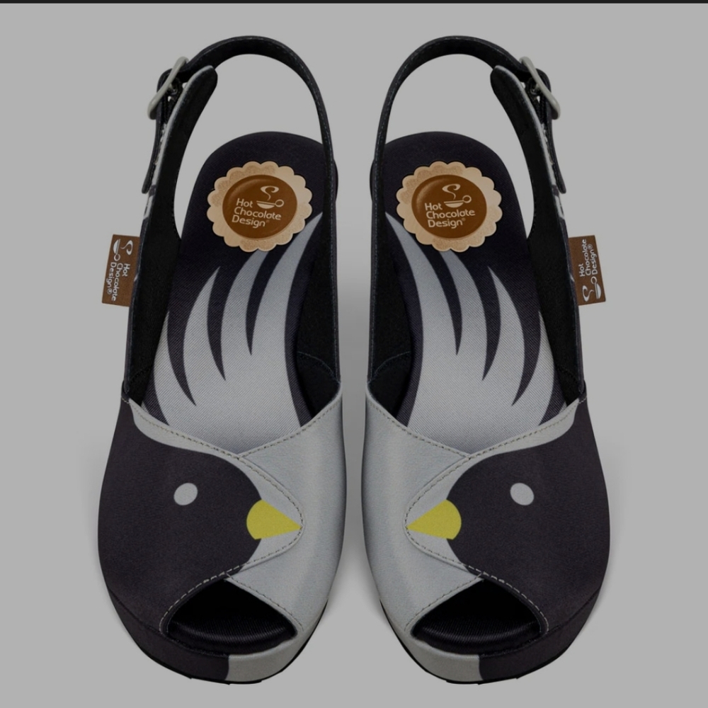 Hot Chocolate Design Black Birds Sandal - Picture 3 of 16
